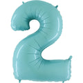 40" Megaloon Foil Shape 2 Baby Blue Balloon