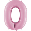 40" Megaloon Foil Shape 0 Baby Pink Balloon