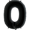 40" Megaloon Foil Shape Polybagged 0 Black Balloon