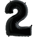 40" Megaloon Foil Shape Polybagged 2 Black Balloon