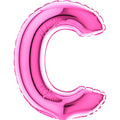 7" Airfill Only (requires heat sealing) Letter C Fuschia Foil Balloon