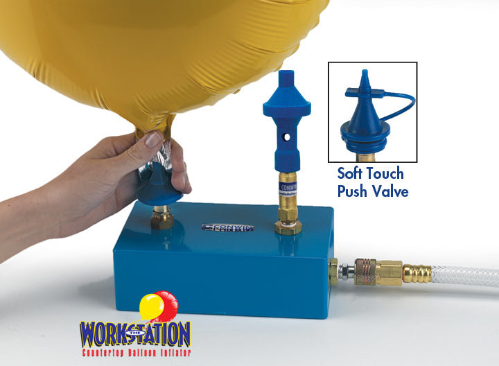 Conwin Workstation Countertop Balloon Inflator with 60/40 Push Valve