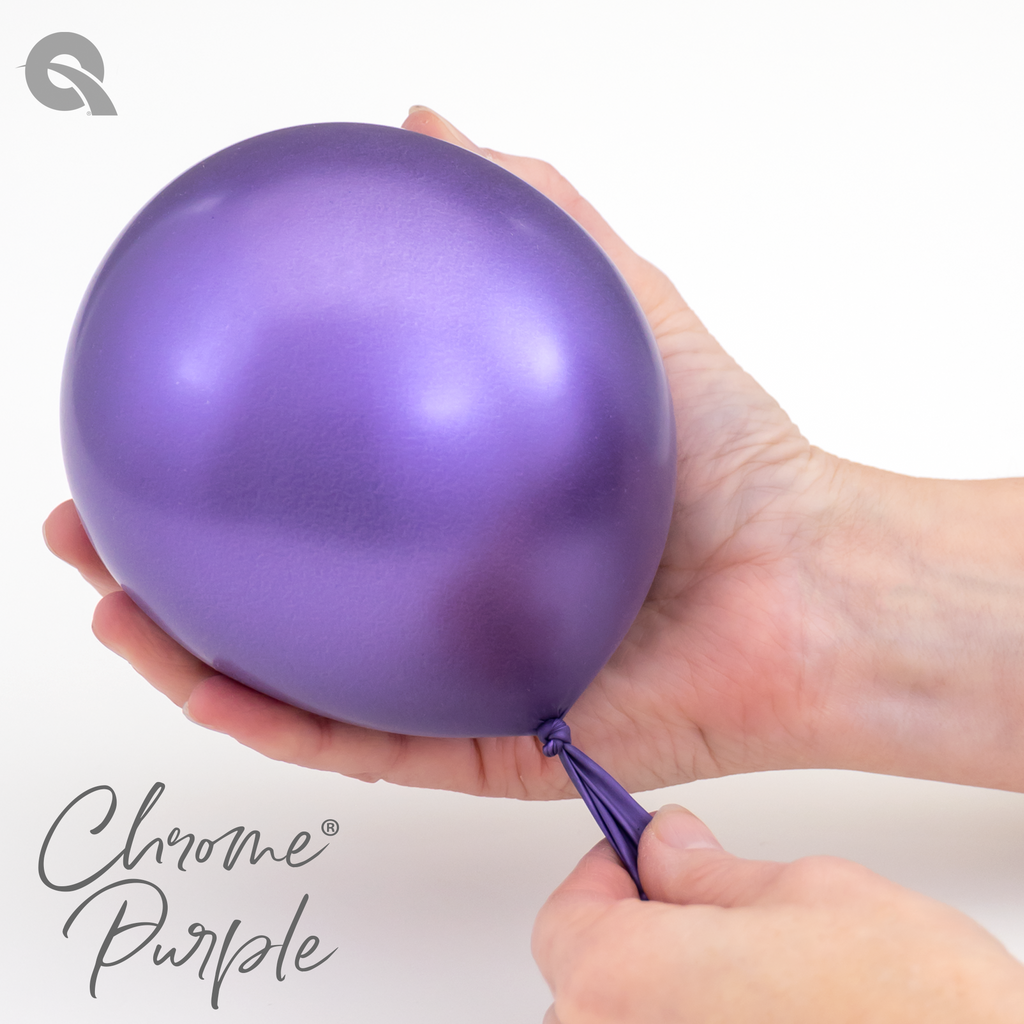 Chrome Purple Hand Pioneer Qualatex Latex Balloons 