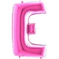 40" Foil Shape Megaloon Balloon Letter E Fuschia