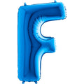 40" Foil Shape Megaloon Balloon Letter F Blue