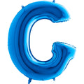 40" Foil Shape Megaloon Balloon Letter G Blue