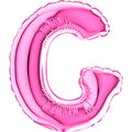 7" Airfill Only (requires heat sealing) Letter G Fuschia Foil Balloon