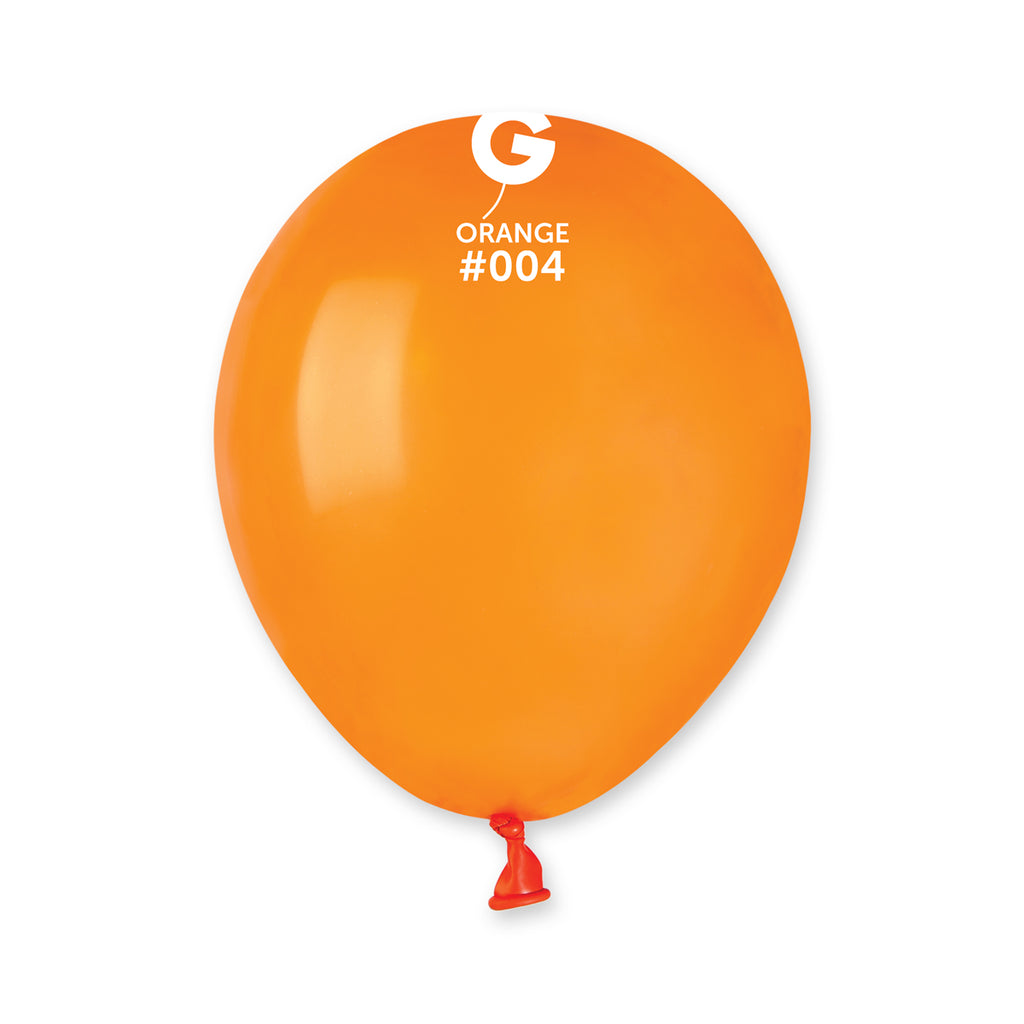 5" Gemar Latex Balloons (Bag of 100) Standard Orange
