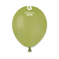 5" Gemar Latex Balloons (Bag of 100) Standard Green Olive
