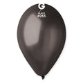 12" Gemar Latex Balloons (Bag of 50) Metallic Metallic Black