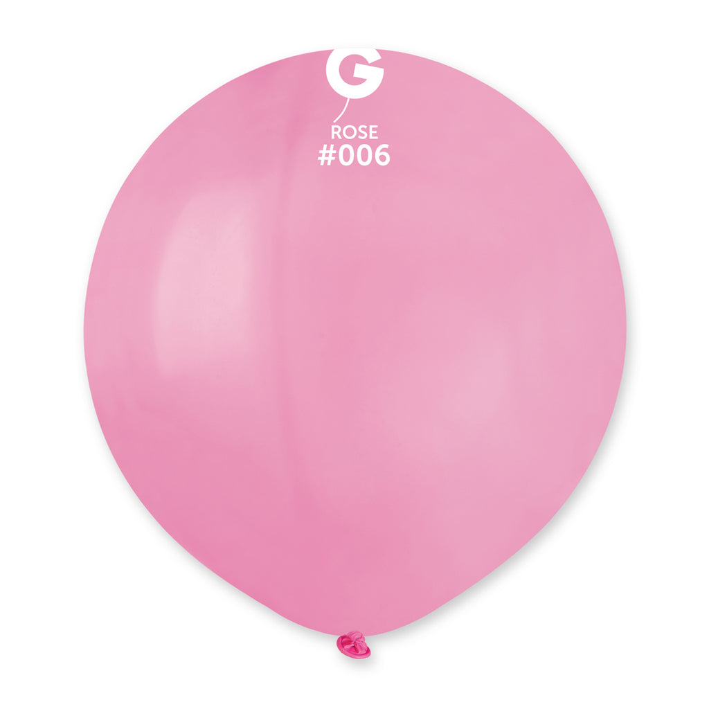 19" Gemar Latex Balloons (Bag of 25) Standard Rose