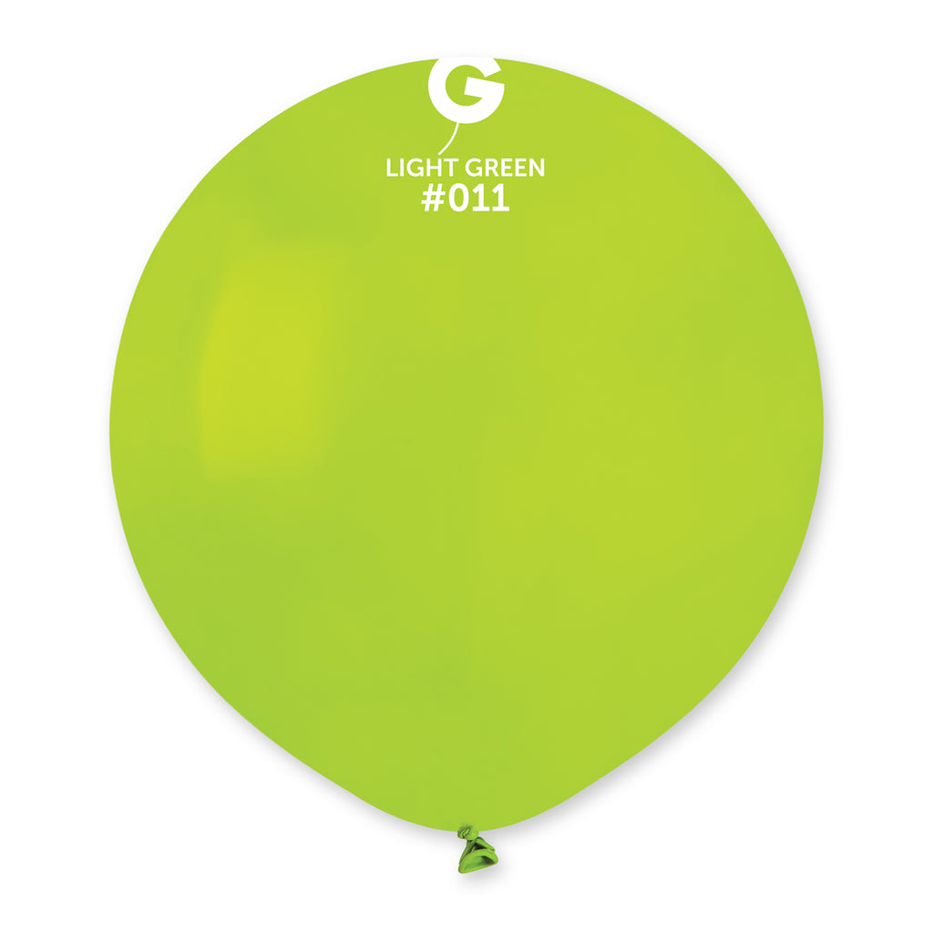 19" Gemar Latex Balloons (Bag of 25) Standard Light Green
