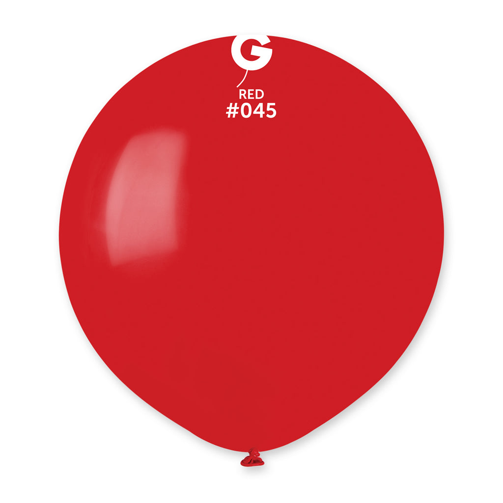 19" Gemar Latex Balloons (Bag of 25) Standard Red