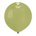 19" Gemar Latex Balloons (Bag of 25) Standard Green Olive