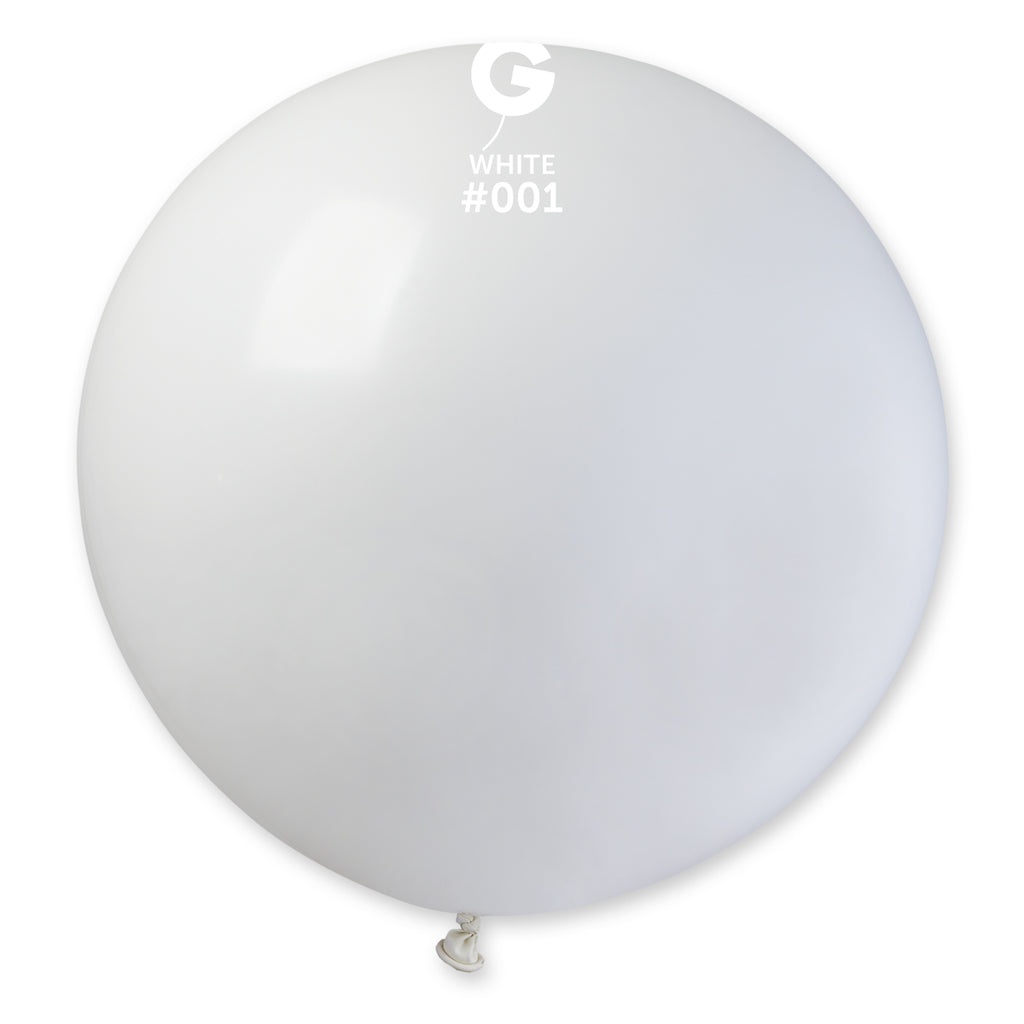31" Gemar Latex Balloons (Pack of 1) Giant Balloon White