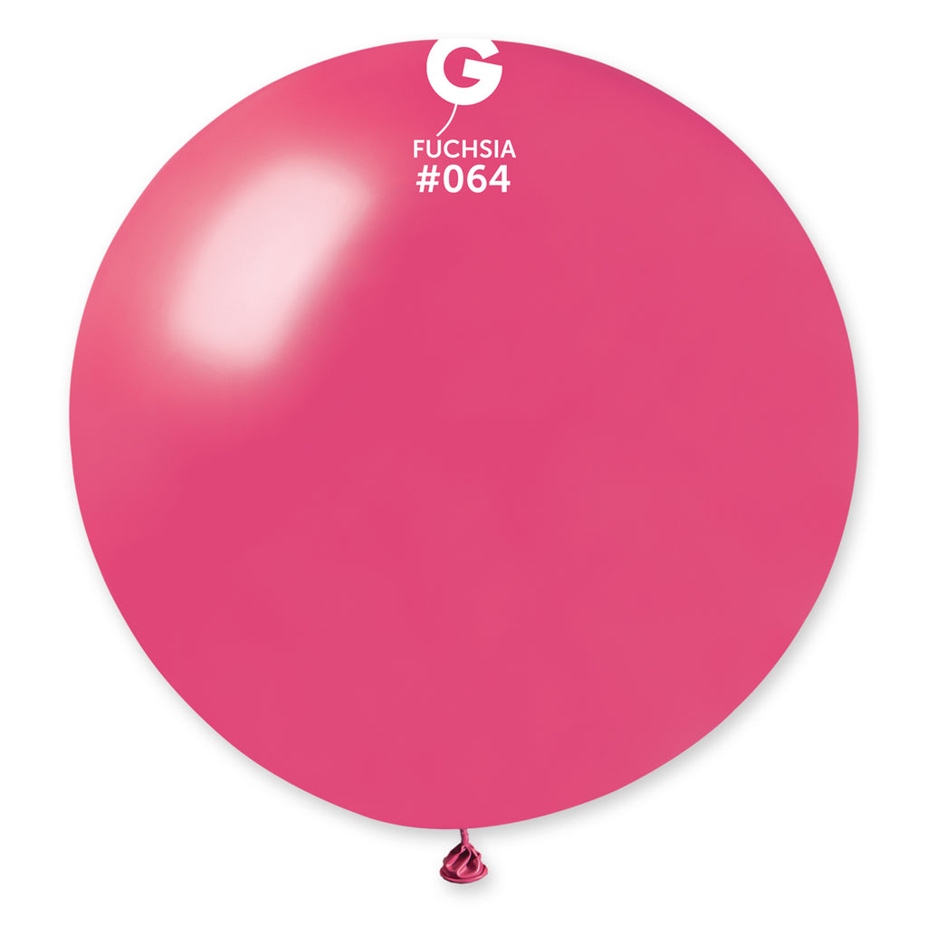31" Gemar Latex Balloons (Pack of 1) Giant Metallic Fuchsia