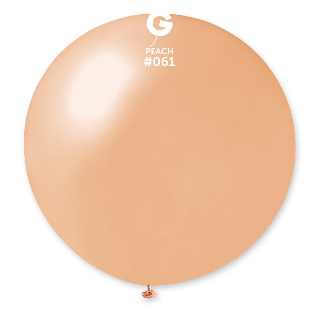 31" Gemar Latex Balloons (Pack of 1) Giant Metallic Peach