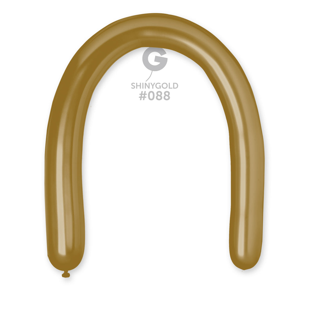 360G Gemar Latex Balloons (Bag of 25) Shiny Gold Twisting/Modelling