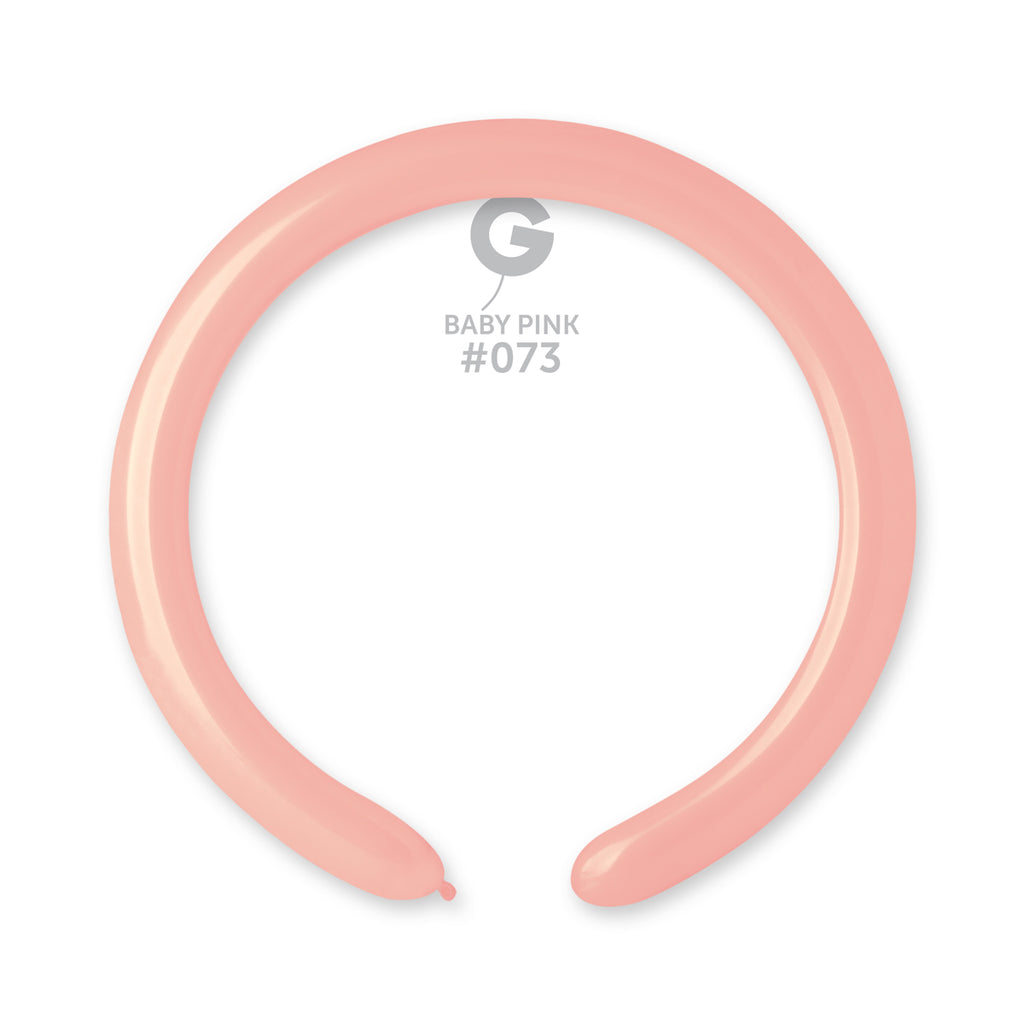 260G Gemar Latex Balloons (Bag of 50) Modelling/Twisting Baby Pink