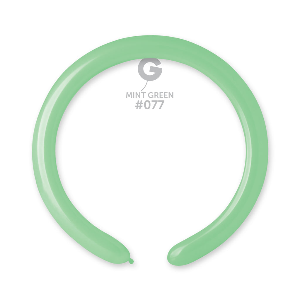 260G Gemar Latex Balloons (Bag of 50) Modelling/Twisting Mint Green