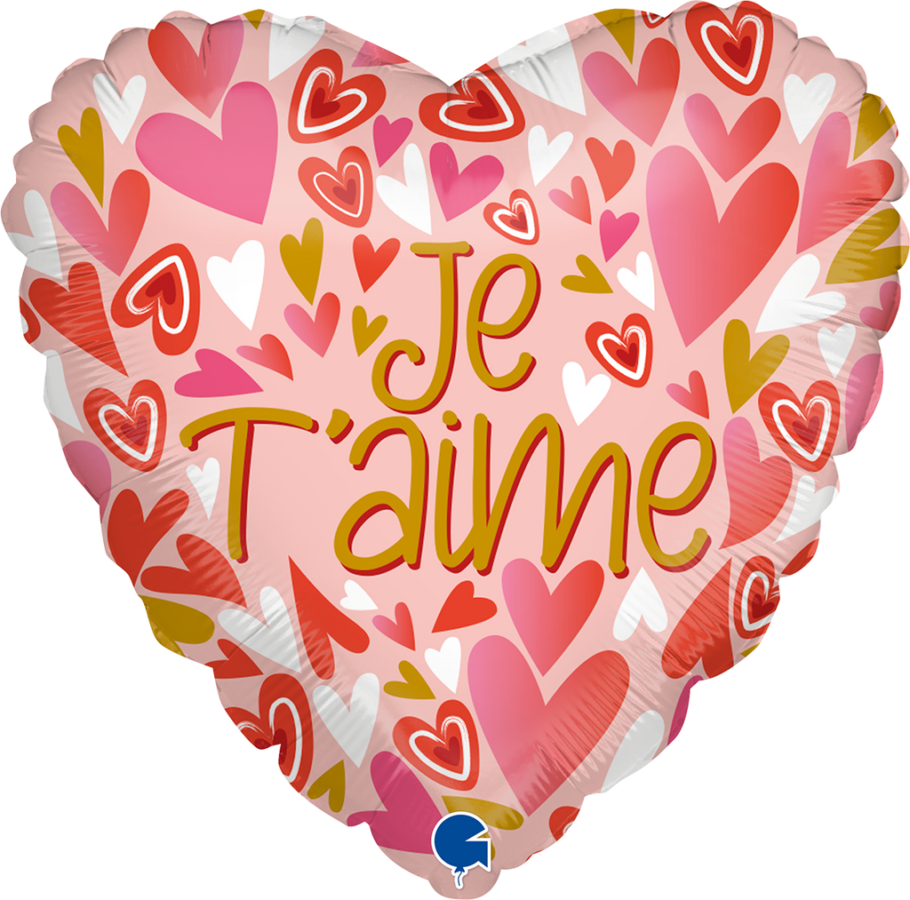 18" Je T'Aime (French) Foil Balloon