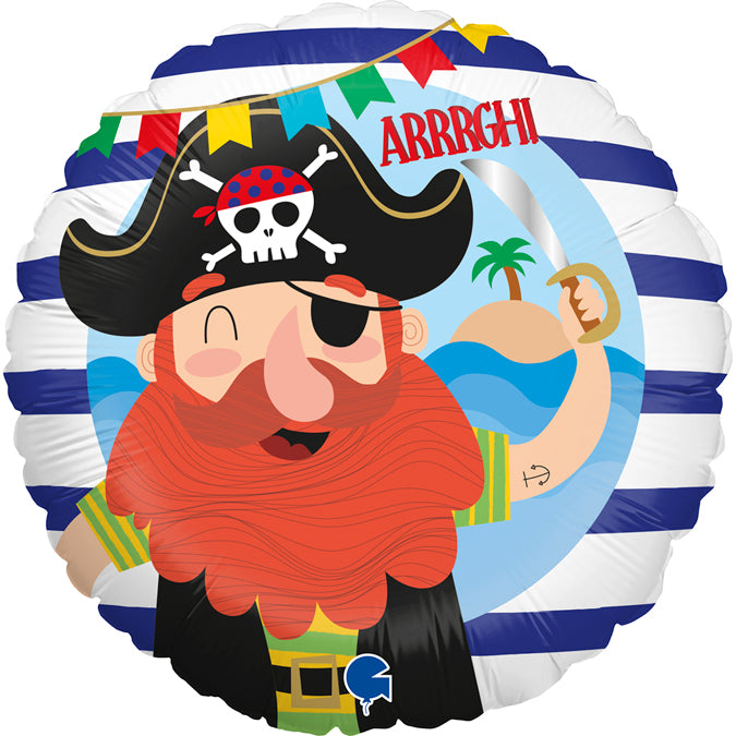 18" Funny Pirate Foil Balloon