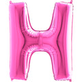 40" Foil Shape Megaloon Balloon Letter H Fuschia