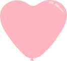 11" Deco Light Pink Decomex Heart Shaped Latex Balloons (100 Per Bag)