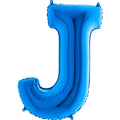 40" Foil Shape Megaloon Balloon Letter J Blue