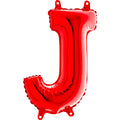 14" Airfill Only Foil Balloon Self Sealing Letter J Red