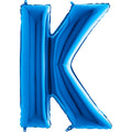 40" Foil Shape Megaloon Balloon Letter K Blue