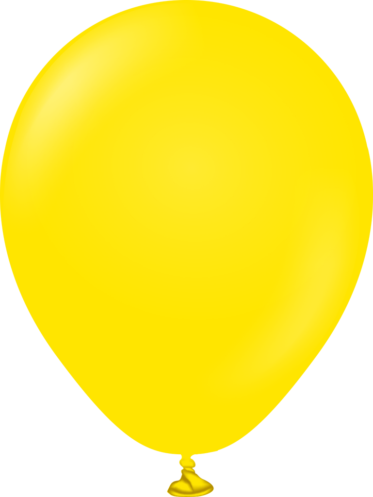 5" Kalisan Latex Balloons Standard Yellow (50 Per Bag)