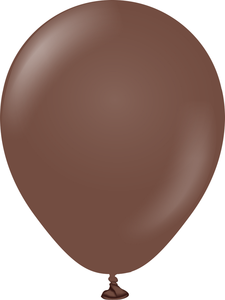 5" Kalisan Latex Balloons Standard Chocolate Brown (50 Per Bag)