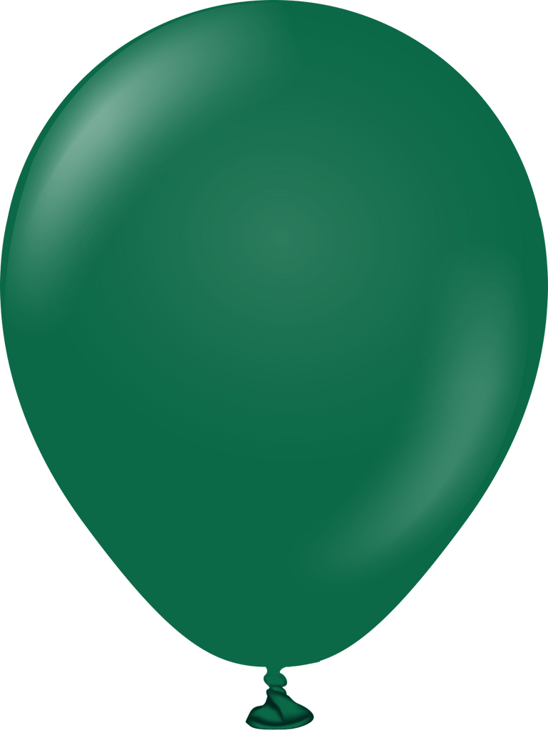 5" Kalisan Latex Balloons Standard Dark Green (50 Per Bag)