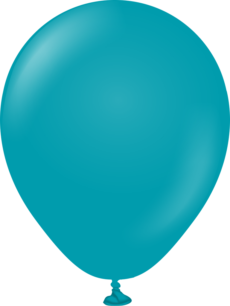5" Kalisan Latex Balloons Standard Turquoise (50 Per Bag)