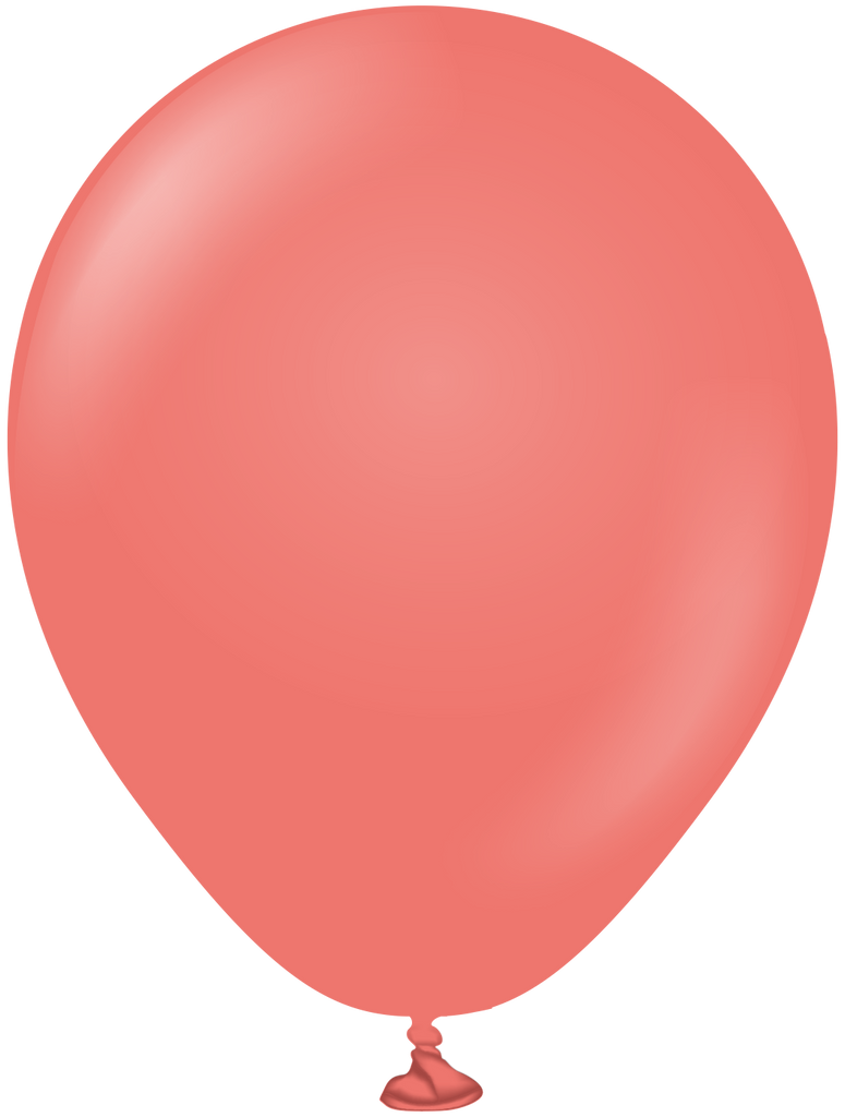 5" Kalisan Latex Balloons Standard Coral (50 Per Bag)