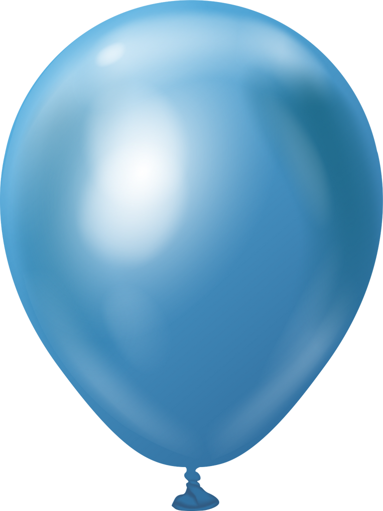 5" Kalisan Latex Balloons Mirror Blue (50 Per Bag)