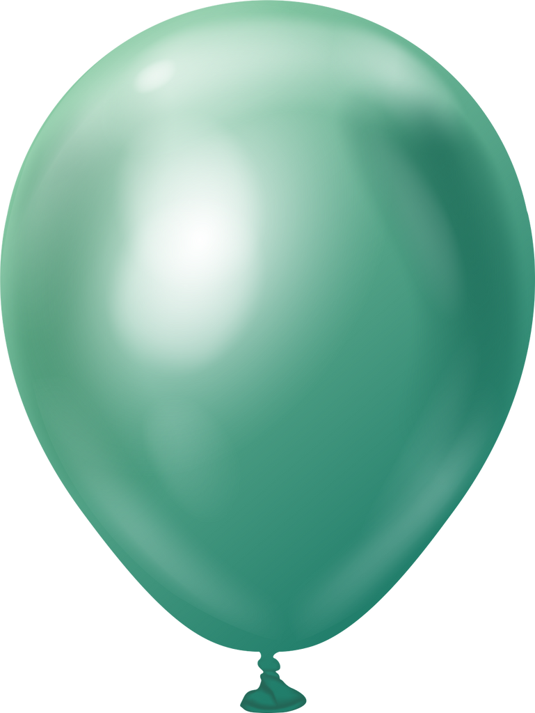 5" Kalisan Latex Balloons Mirror Green (50 Per Bag)