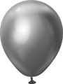 5" Kalisan Latex Balloons Mirror Space Grey (50 Per Bag)