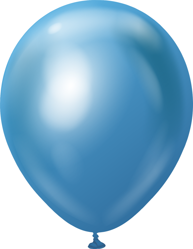 12" Kalisan Latex Balloons Mirror Blue (50 Per Bag)