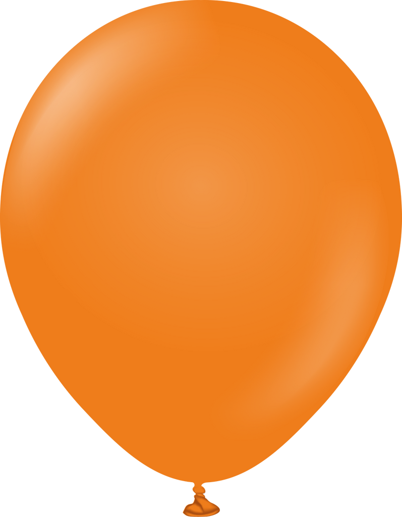 18" Kalisan Latex Balloons Standard Orange (25 Per Bag)