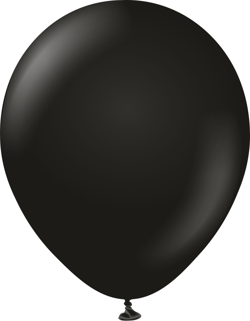 18" Kalisan Latex Balloons Standard Black (25 Per Bag)