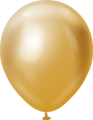 18" Kalisan Latex Balloons Mirror Gold (25 Per Bag)