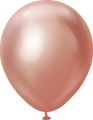 18" Kalisan Latex Balloons Mirror Rose Gold (25 Per Bag)