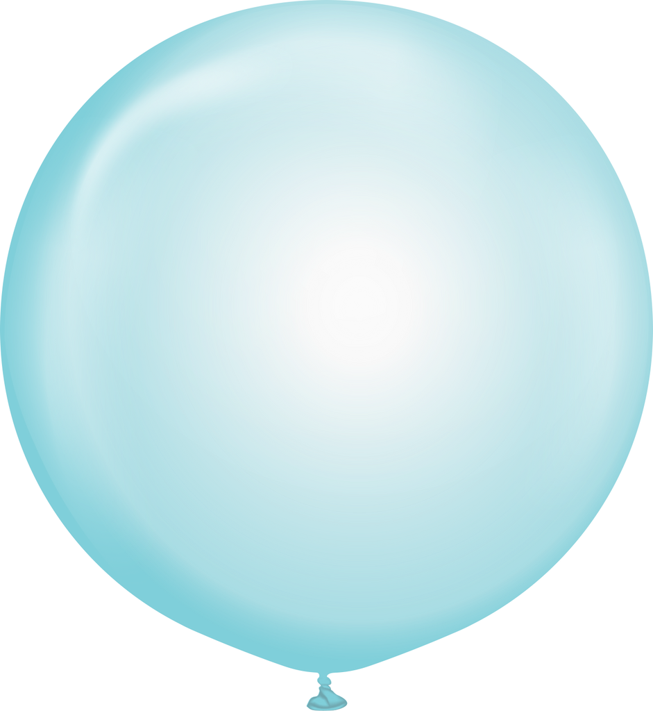 24" Kalisan Latex Balloons Pure Crystal Pastel Blue (5 Per Bag)