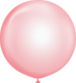 24" Kalisan Latex Balloons Pure Crystal Pastel Red (5 Per Bag)