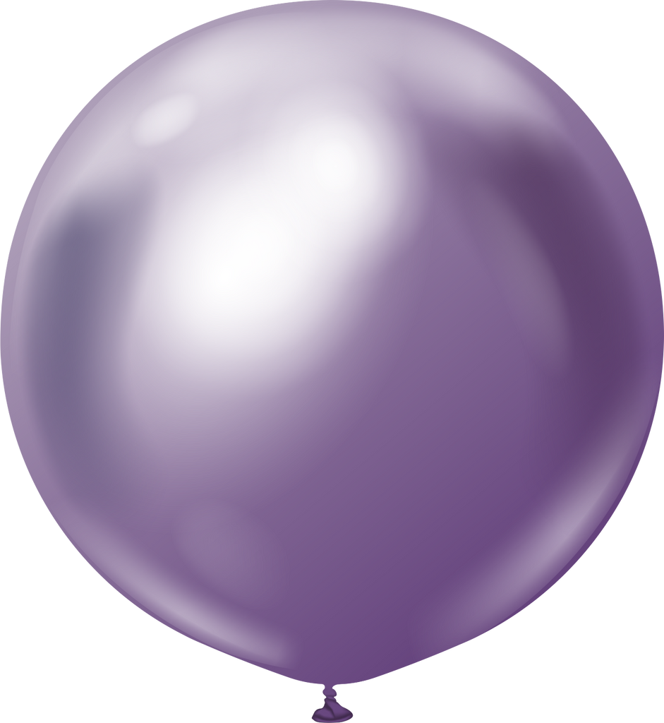 24" Kalisan Latex Balloons Mirror Violet (5 Per Bag)