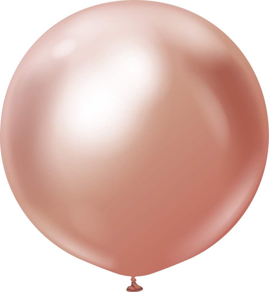 36" Kalisan Latex Balloons Mirror Rose Gold (2 Per Bag)