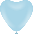 12" Kalisan Latex Heart Balloons Pastel Matte Macaroon Blue (50 Per Bag)