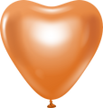 12" Kalisan Latex Heart Balloons Mirror Copper (50 Per Bag)